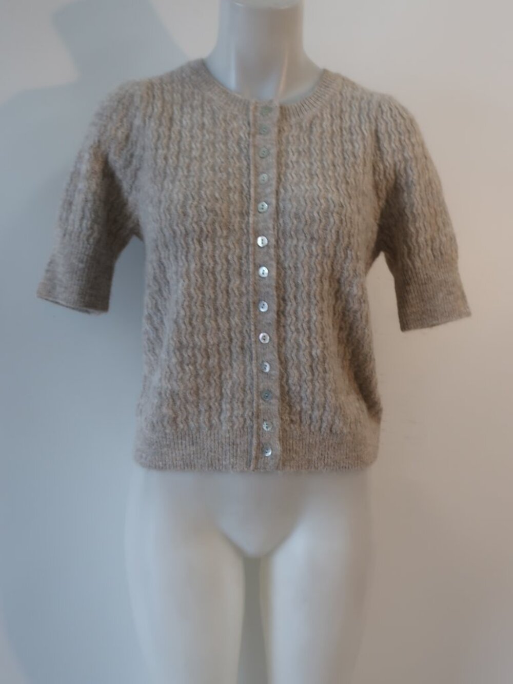 NWT Womens La Vie x Rebecca Taylor Beige (Item-8) Wool Alpaca Blend Cardigan XS - Picture 5 of 8